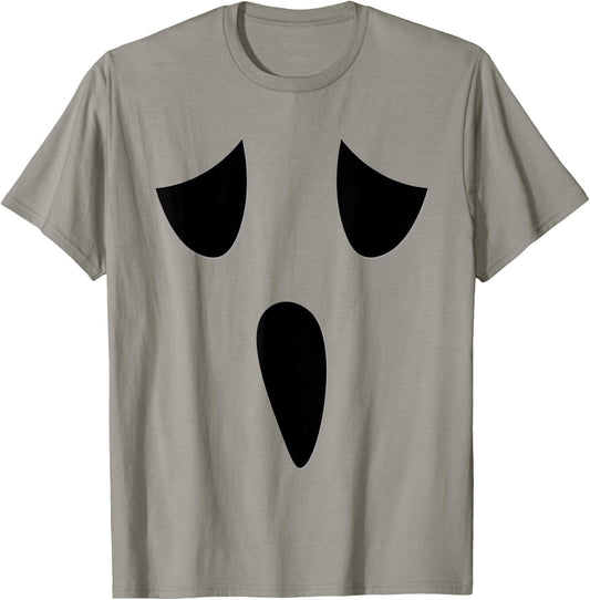 Ghost Face Costume Funny Kids Halloween Outfit Ghoul Face T-Shirt - T-Shirt | Sand