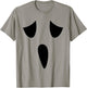 Ghost Face Costume Funny Kids Halloween Outfit Ghoul Face T-Shirt - T-Shirt | Sand