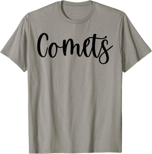 Comets School Spirit Team Mascot Game Night T-Shirt - T-Shirt | Sand
