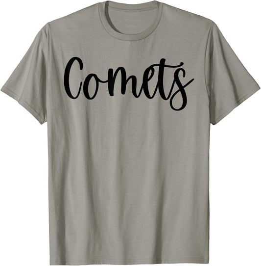 Comets School Spirit Team Mascot Game Night T-Shirt - T-Shirt | Sand