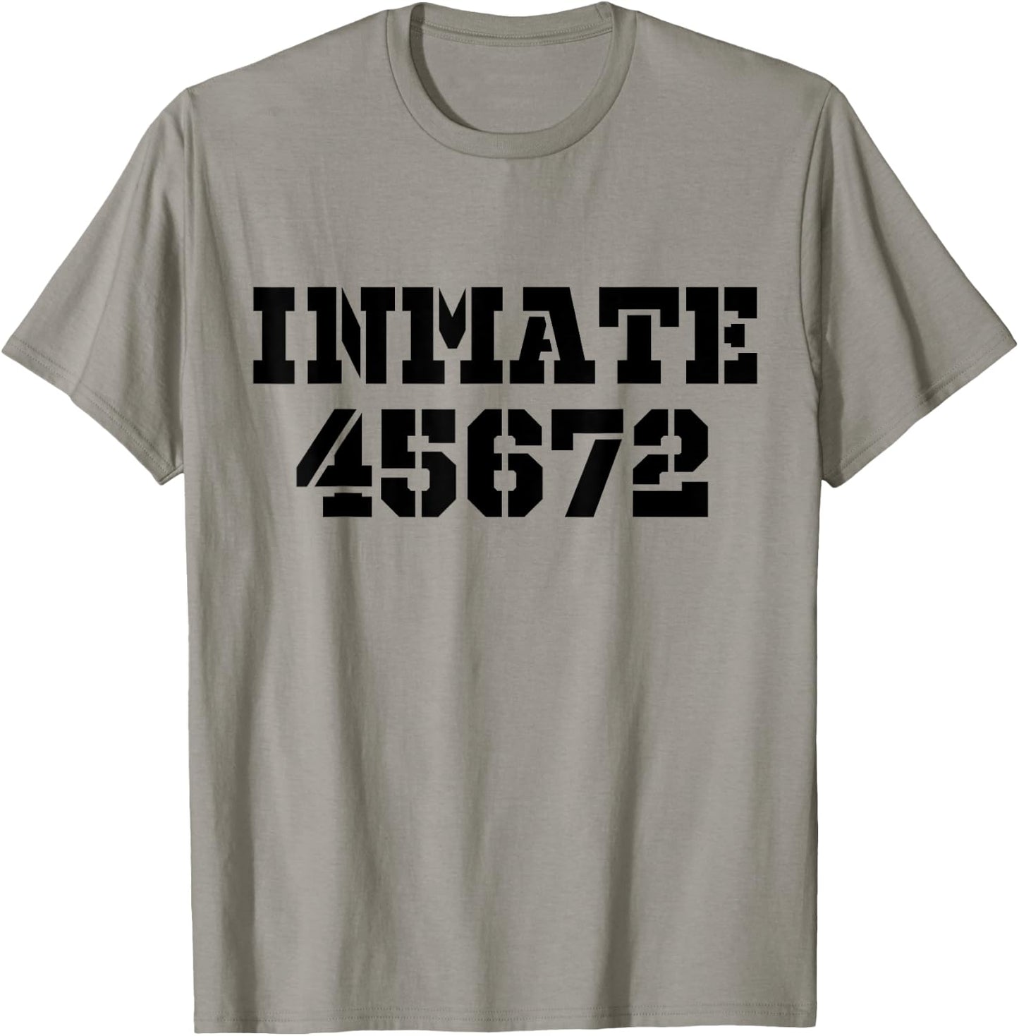 Jail Inmate 45672 Funny Prisoner Halloween Prison Costume T-Shirt - T-Shirt | Sand