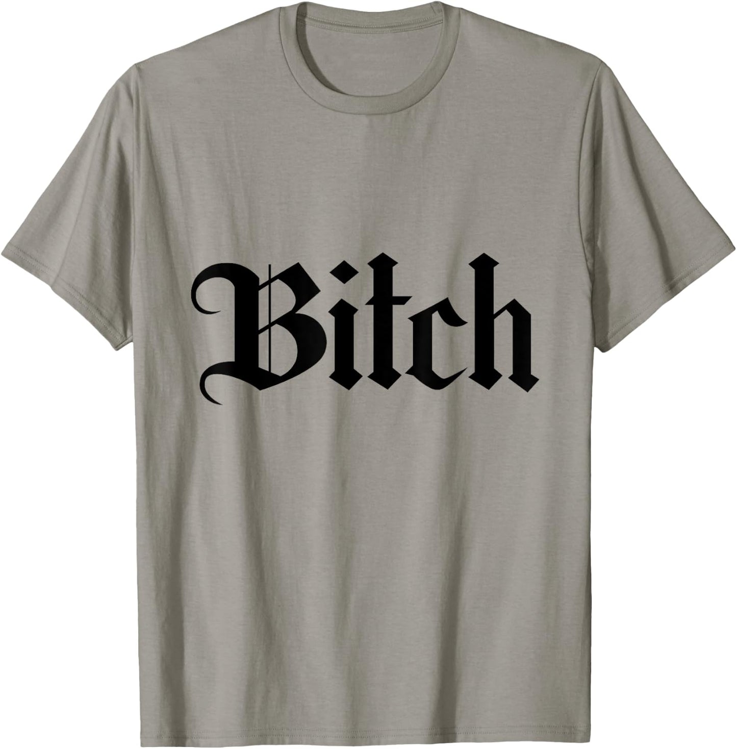 Offensive Vulgar Aesthetic BITCH Edgy Pink E-girl E-boy T-Shirt - T-Shirt | Sand