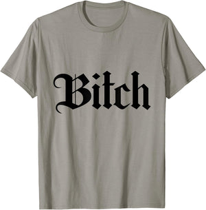 Offensive Vulgar Aesthetic BITCH Edgy Pink E-girl E-boy T-Shirt - T-Shirt | Sand