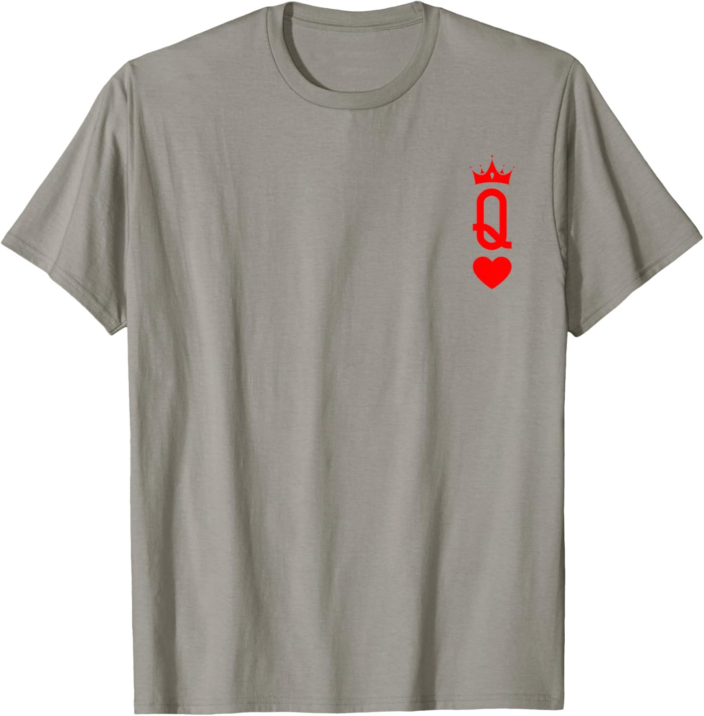 Queen of Heart King And Queen Easy Couple Halloween Costume T-Shirt - T-Shirt | Sand