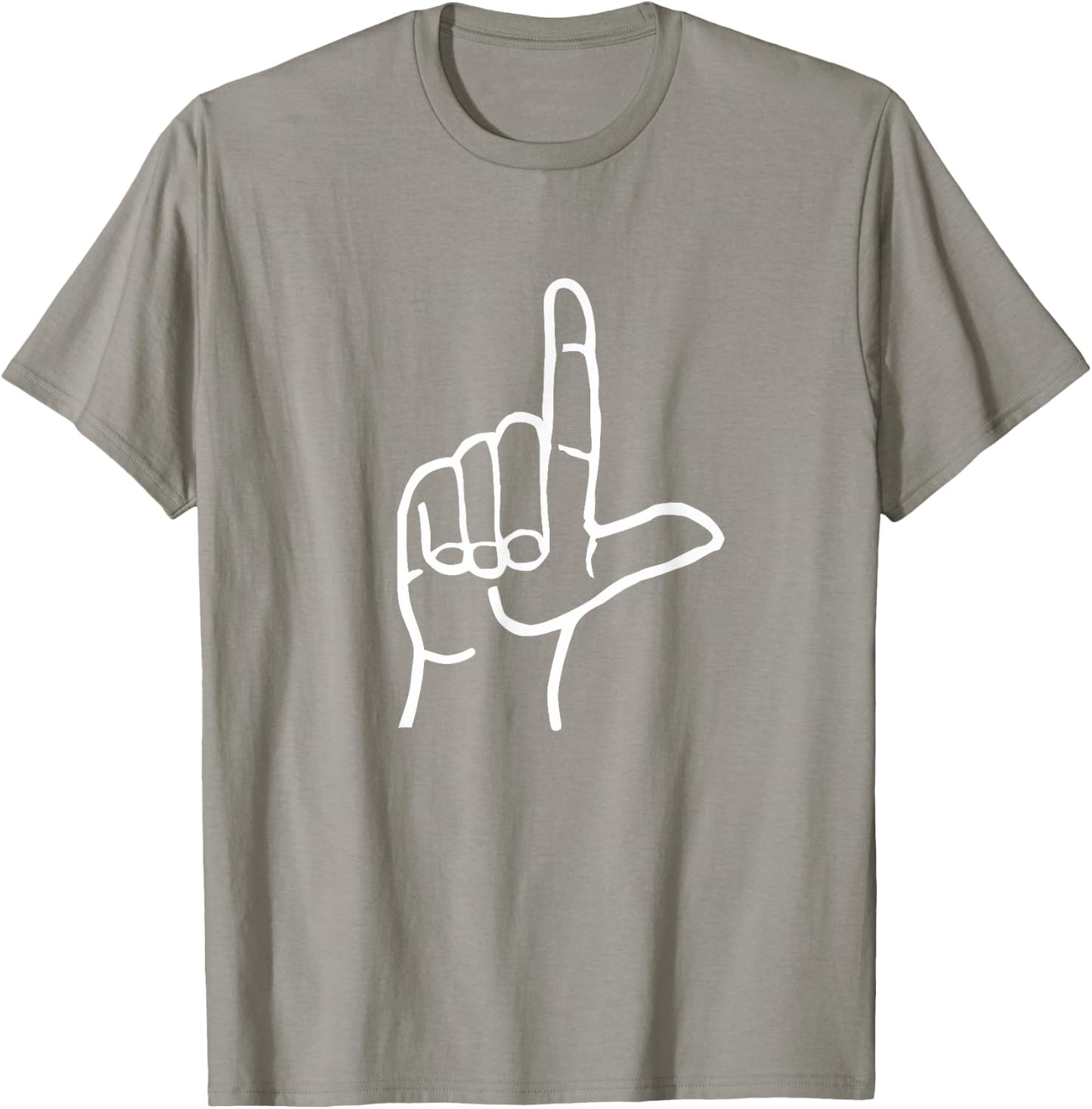 Loser ASL American Sign Language Letter L Finger Spelling T-Shirt - T-Shirt | Sand