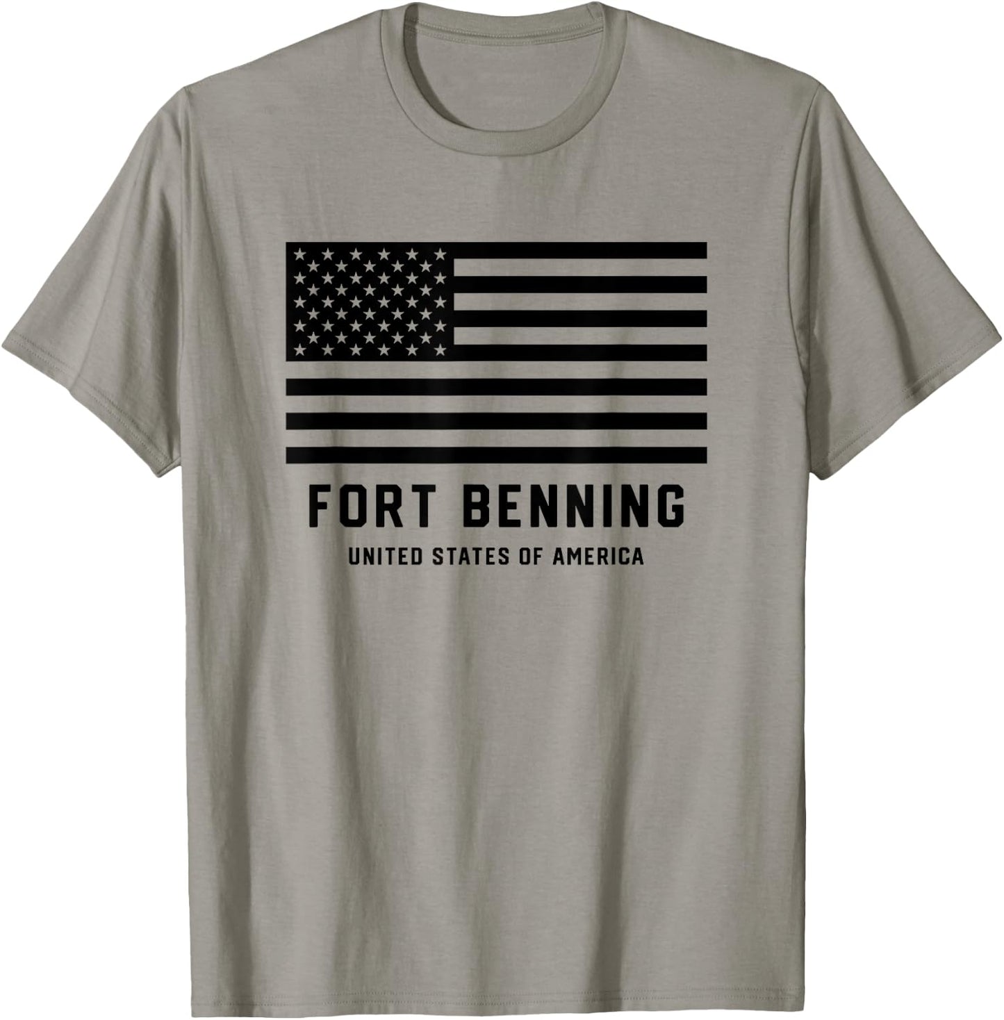 Fort Benning Georgia USA Military American Flag Armed Forces Women Kids Men T-Shirt - T-Shirt | Sand