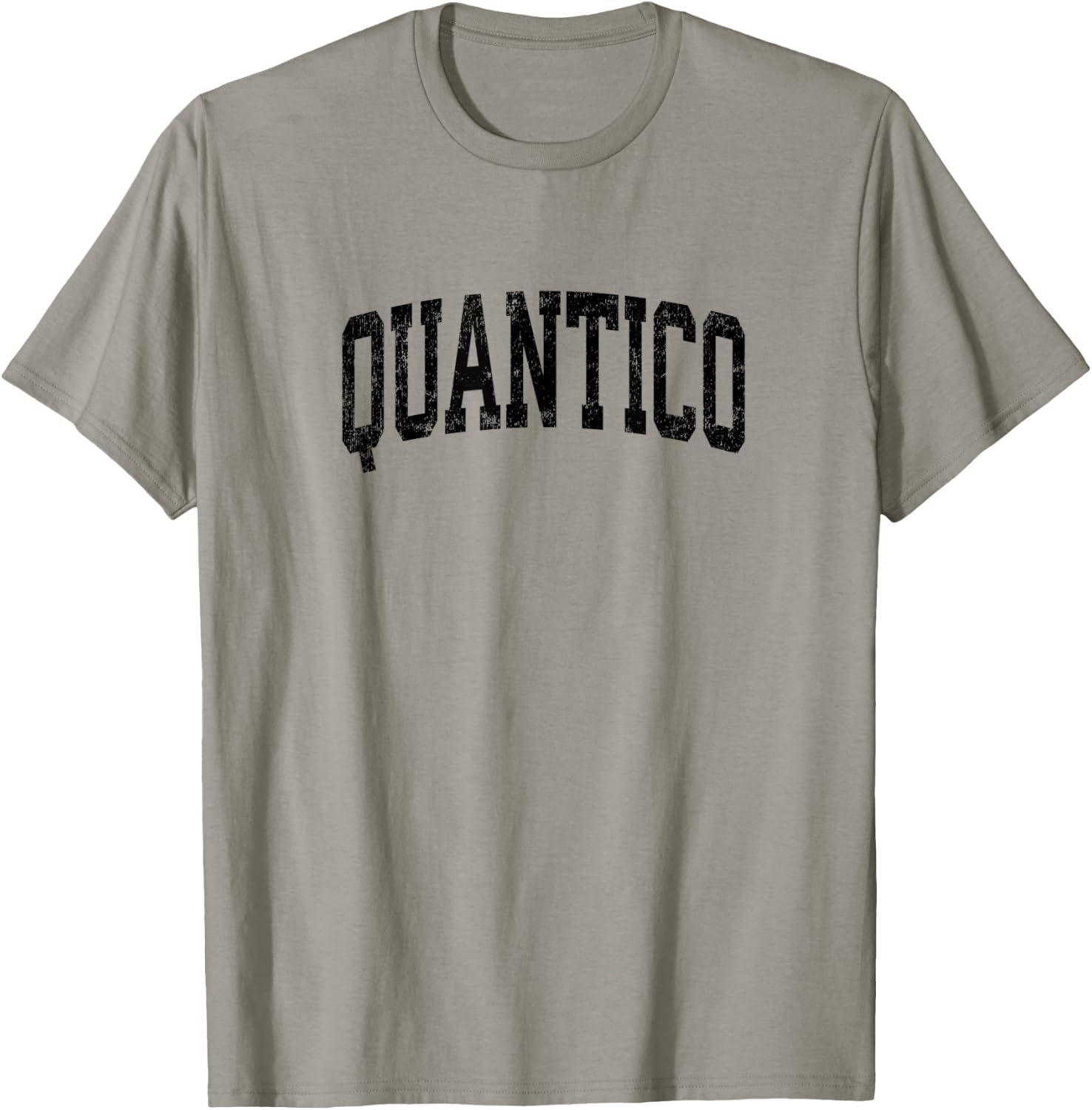 Quantico Virginia VA Vintage Athletic Sports Black Design T-Shirt - T-Shirt | Sand