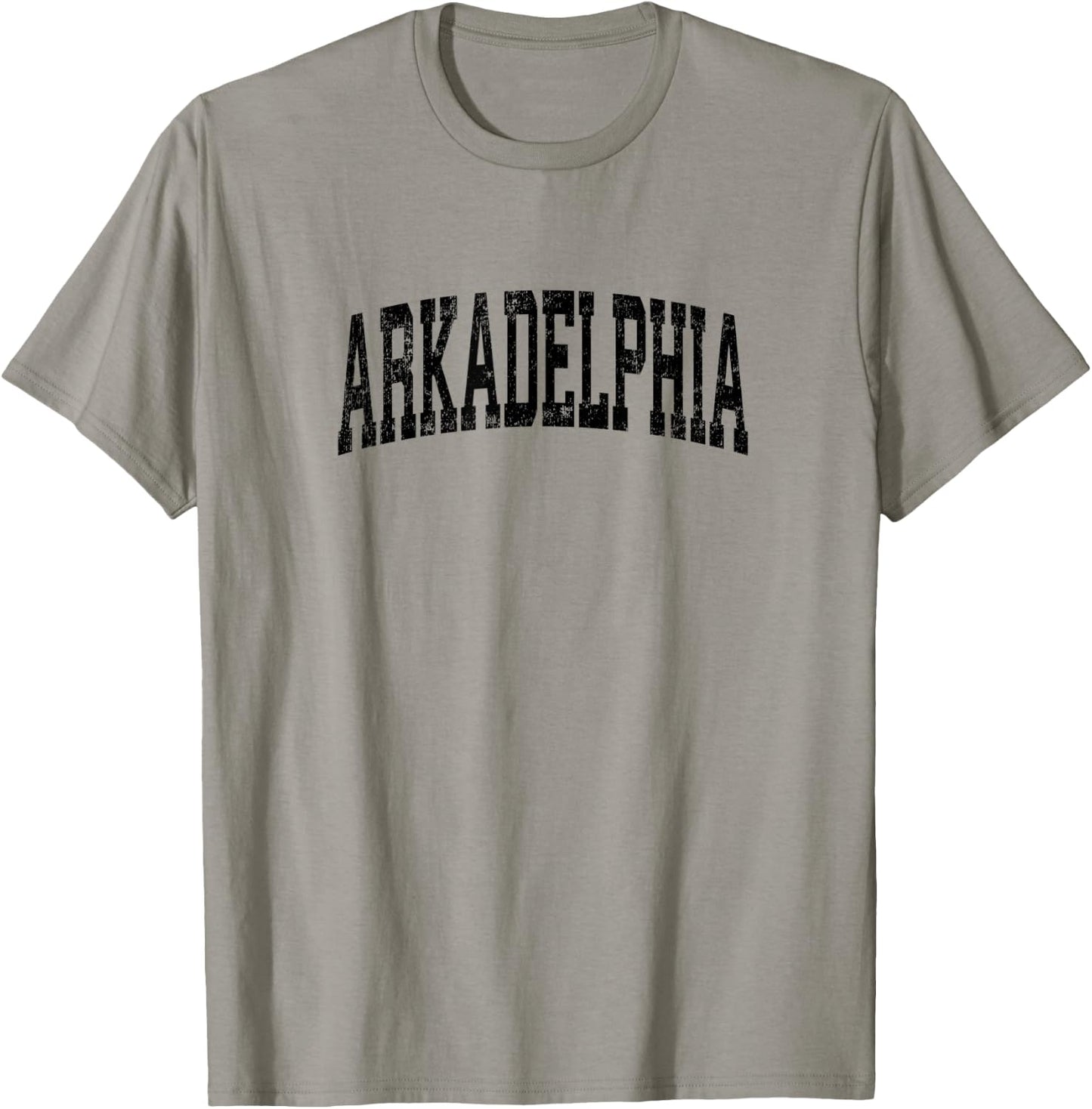Arkadelphia Arkansas AR Vintage Athletic Sports Black Design T-Shirt - T-Shirt | Sand