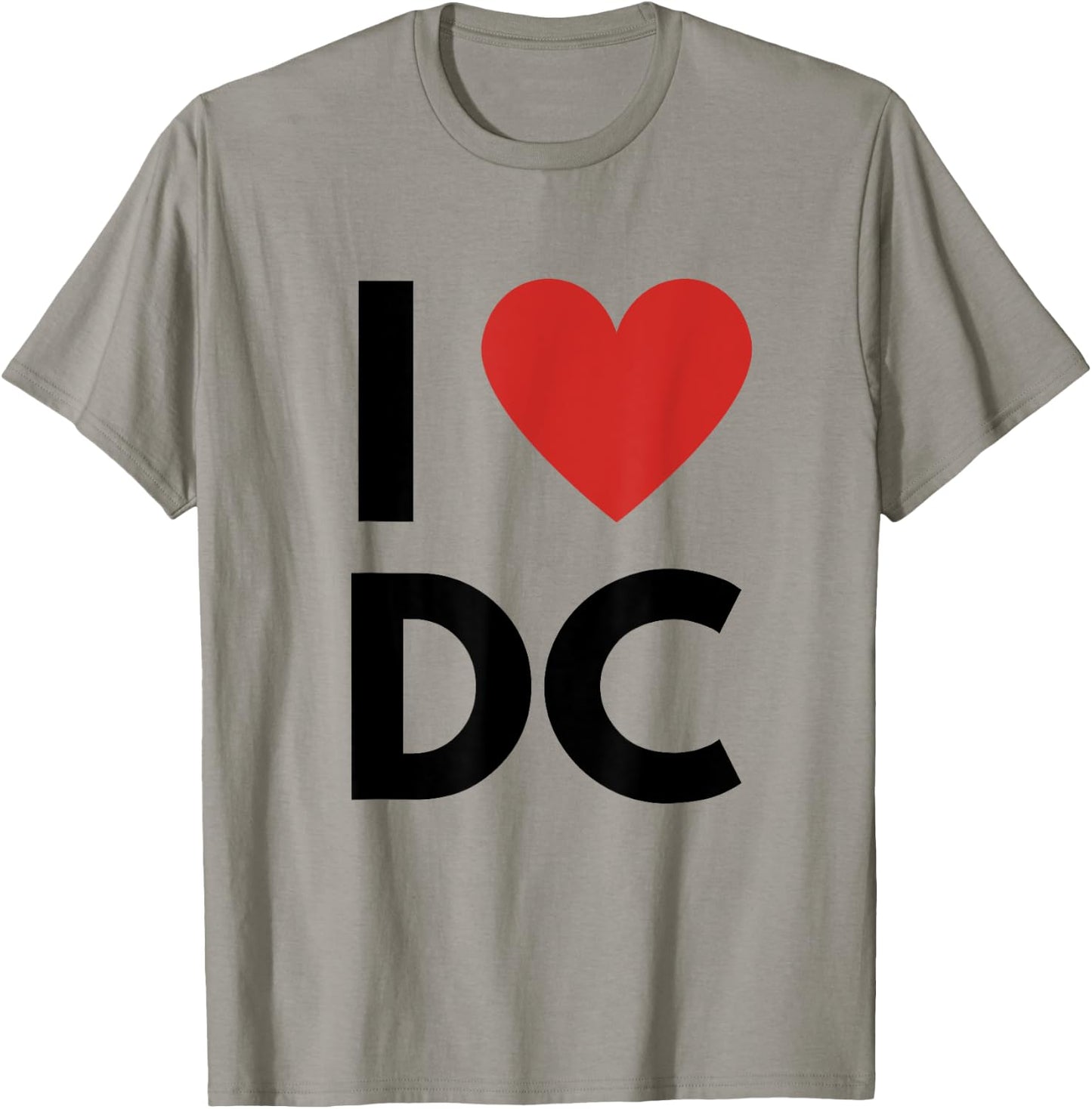I Love DC Heart District of Columbia Love Fan Apparel T-Shirt - T-Shirt | Sand