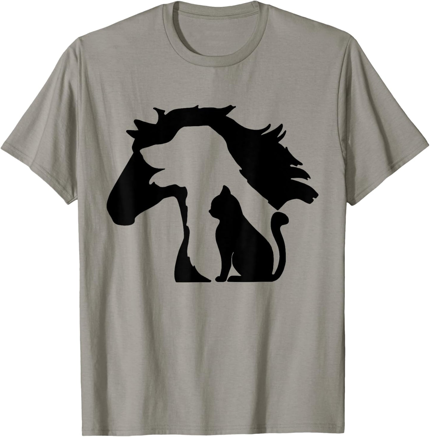 Cute Horse Dog Cat Lover Women Mother's Day T-Shirt - T-Shirt | Sand