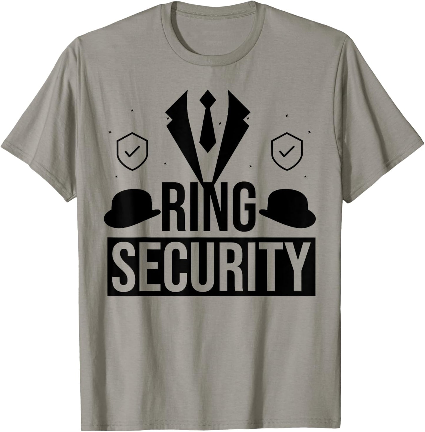 Ring Security Kids Ring Bearer Boys Wedding Tuxedo Party T-Shirt - T-Shirt | Sand