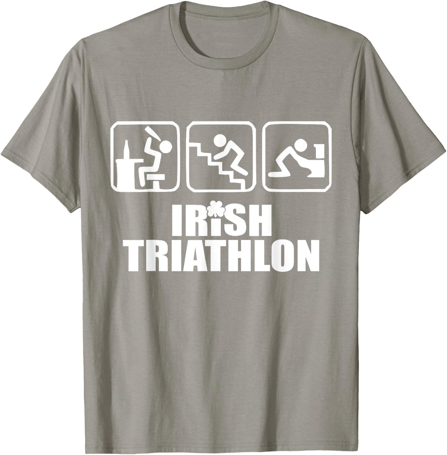 Drink Crawl Be Sick Hangover Irish Triathlon St Patrick's Day T-Shirt - T-Shirt | Sand