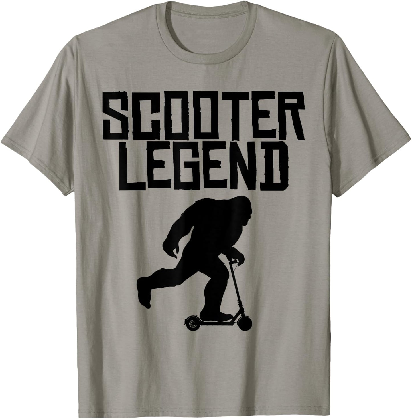 Bigfoot Scooter Legend funny Bigfoot on Scooter T-Shirt - T-Shirt | Sand