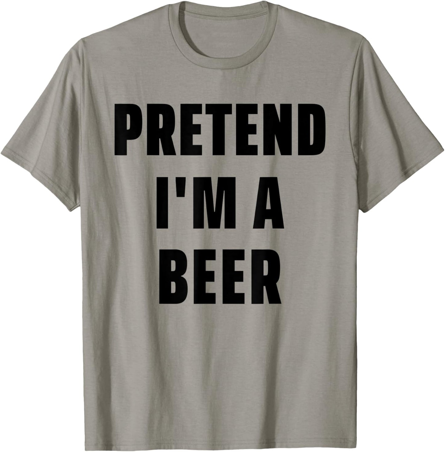 Easy Lazy Halloween Costume Yellow Pretend I'm A Beer T-Shirt - T-Shirt | Sand