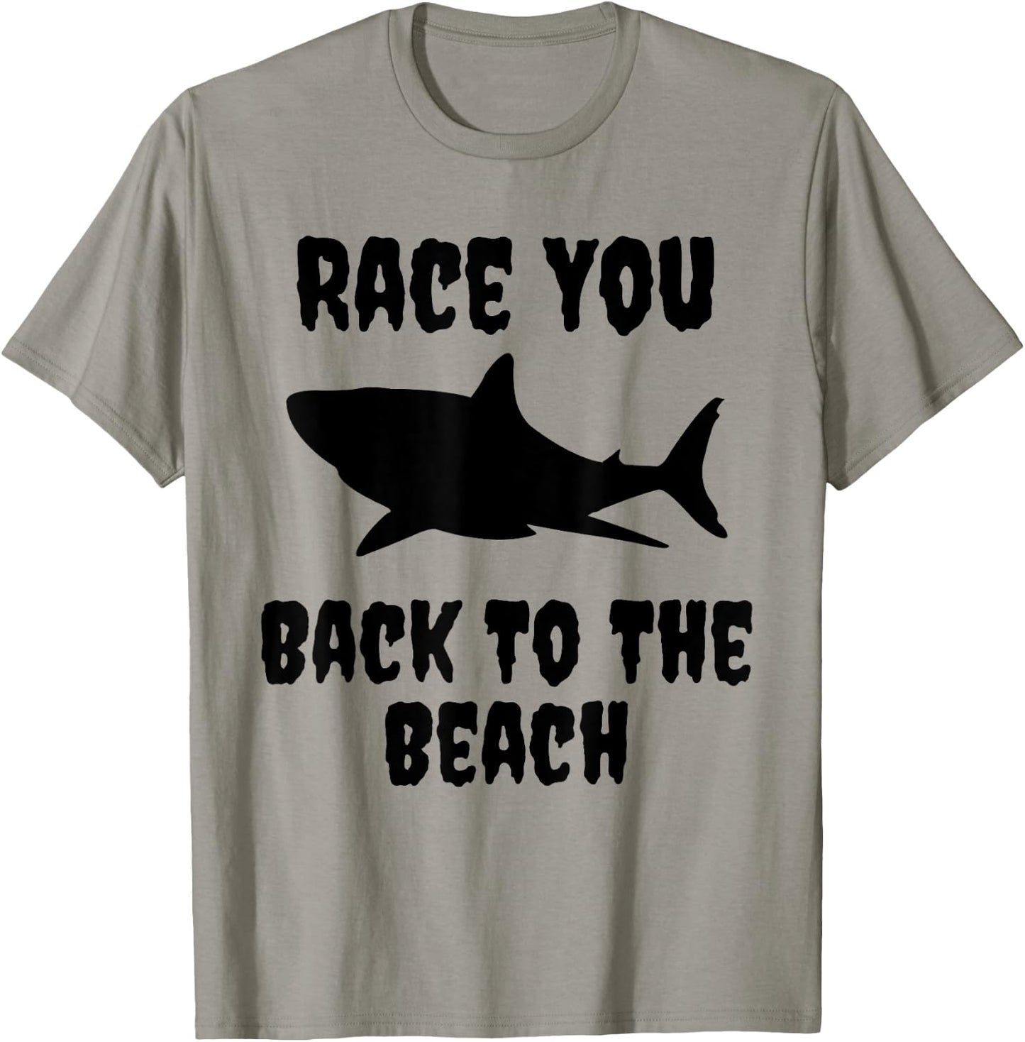Funny Shark Race You Back To The Beach Summer Vacation Women T-Shirt - T-Shirt | Sand