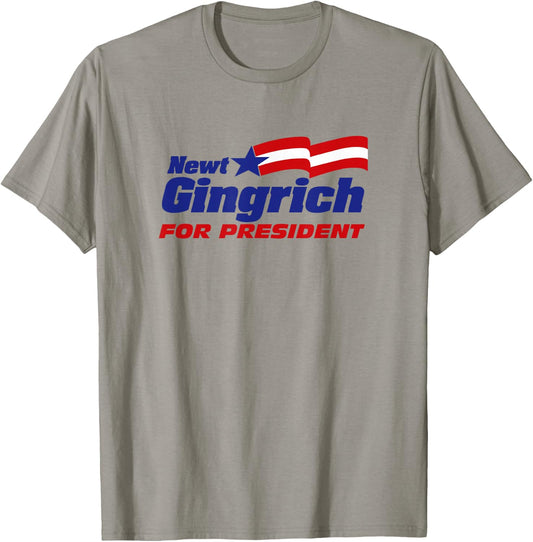 Newt Gingrich For President 2024 Gingrich '24 Republican USA T-Shirt - T-Shirt | Sand