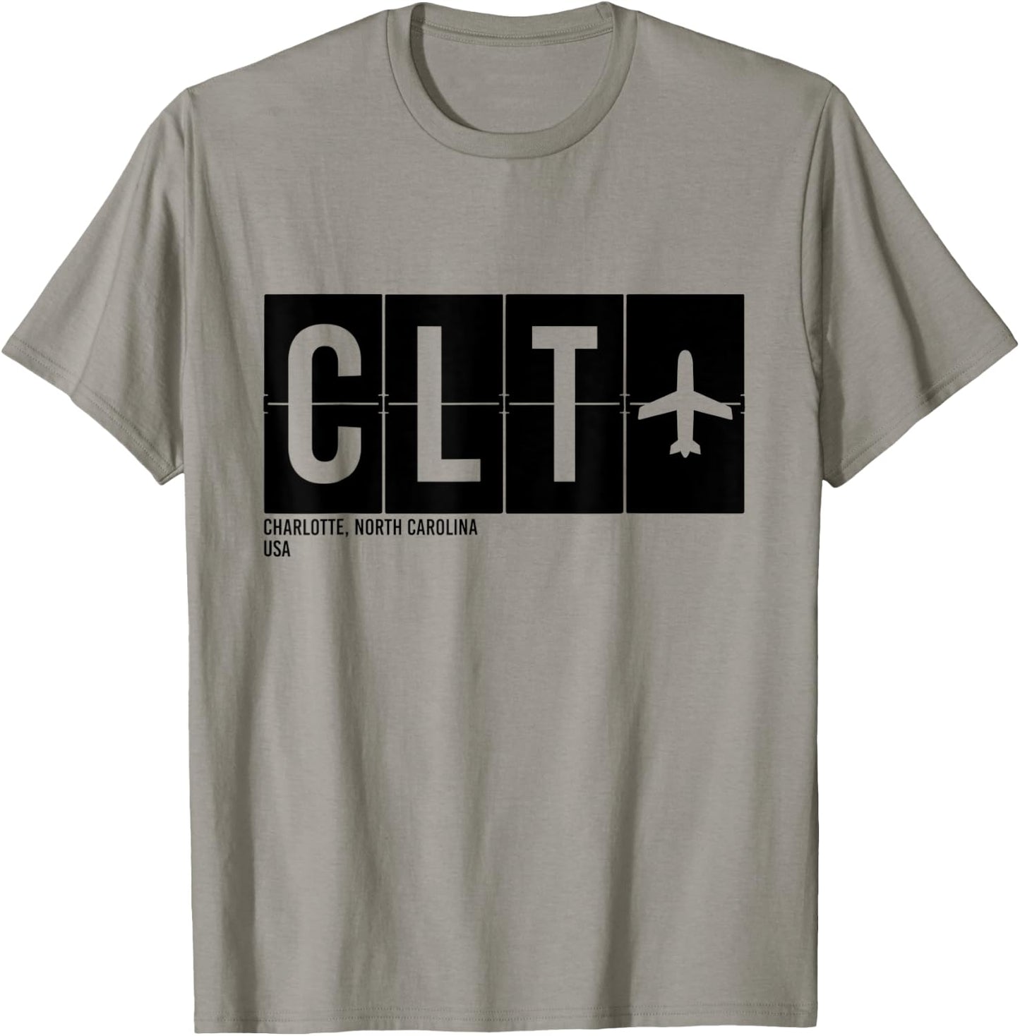 CLT Charlotte North Carolina USA Airport Code Travel T-Shirt - T-Shirt | Sand
