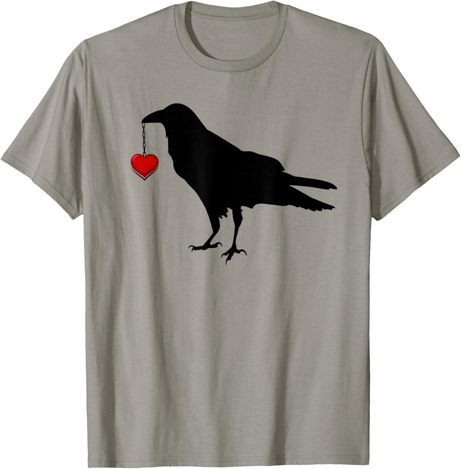 Blackbird with Heart Crow T-Shirt - T-Shirt | Sand