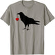 Blackbird with Heart Crow T-Shirt - T-Shirt | Sand