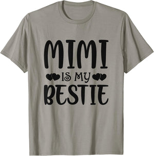 Mimi Is My Bestie Toddler Design from Grandma Grandpa T-Shirt - T-Shirt | Sand