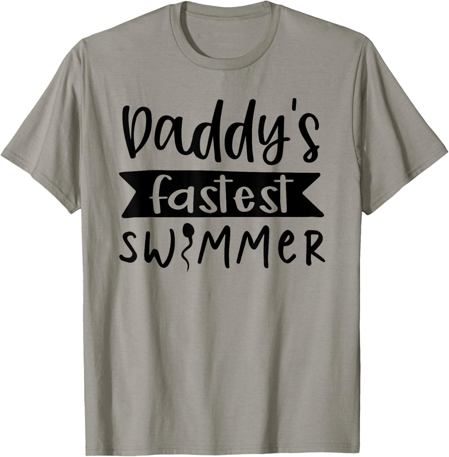 Kids boys girls daddy's fastest swimmer Fathers Day birthday T-Shirt - T-Shirt | Sand