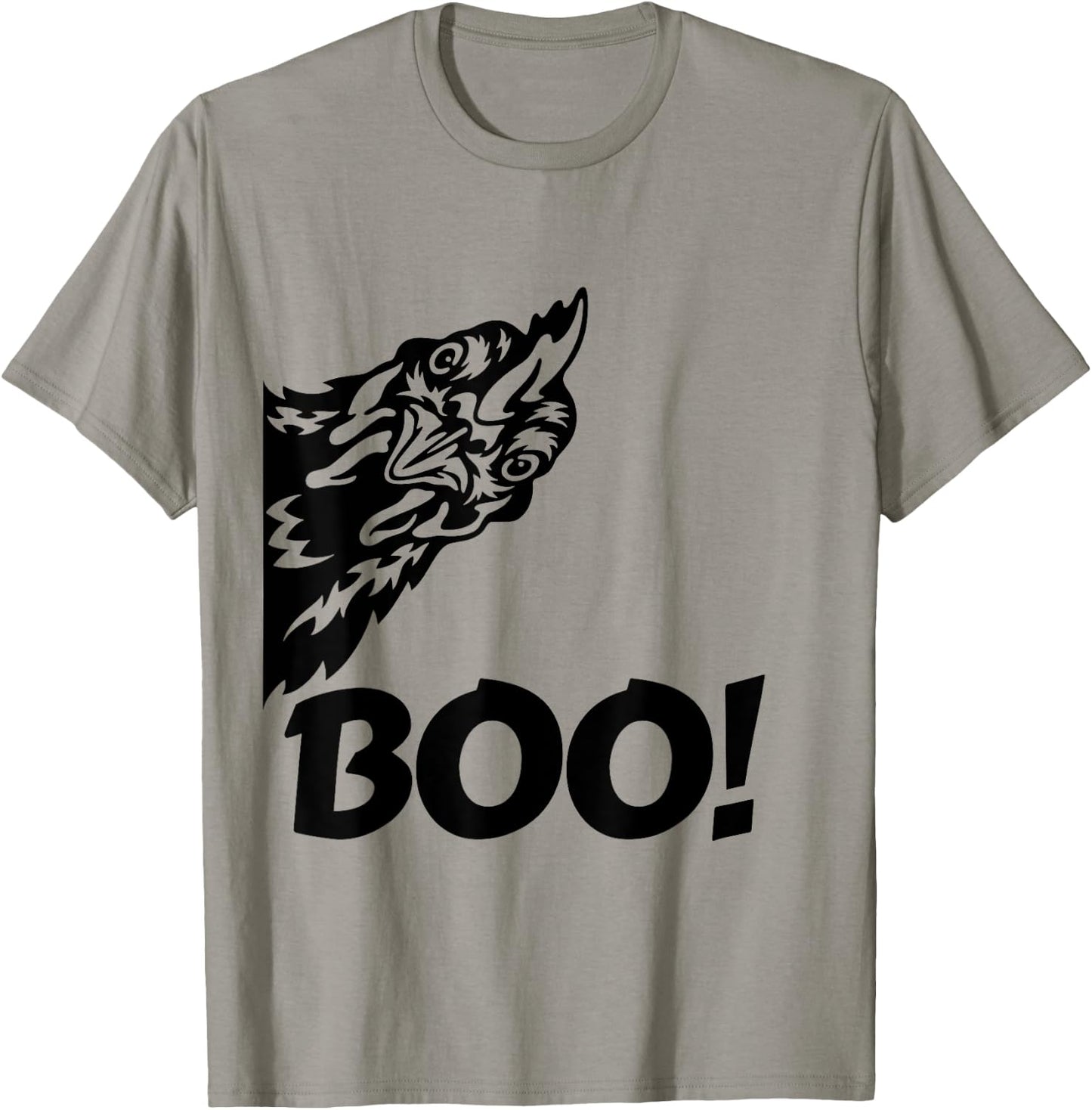 Boo! | Funny Hen Hiding Peekaboo Scary Halloween Chicken T-Shirt - T-Shirt | Sand