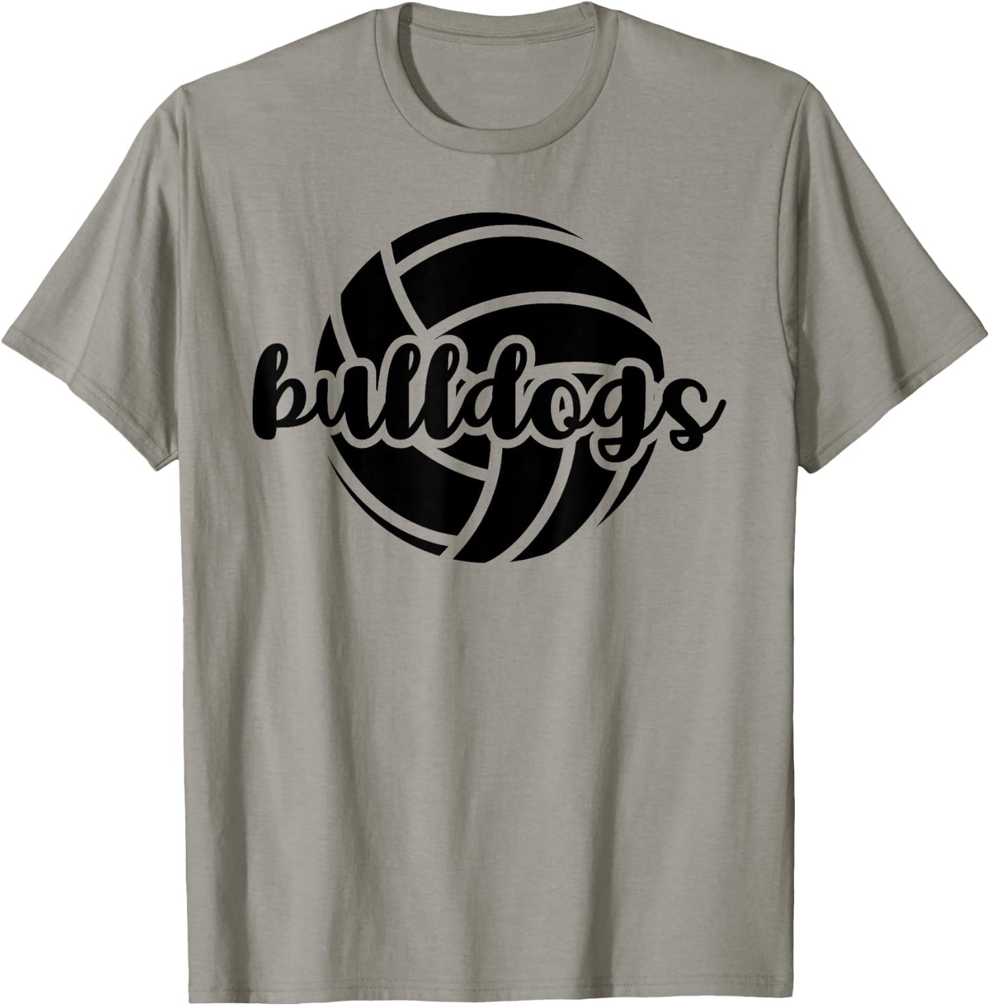 Bulldogs Volleyball Team Mascot School Spirit Game Night T-Shirt - T-Shirt | Sand
