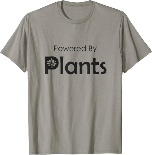Powered By Plants Vegan Plant Workout T-Shirt - T-Shirt | Sand