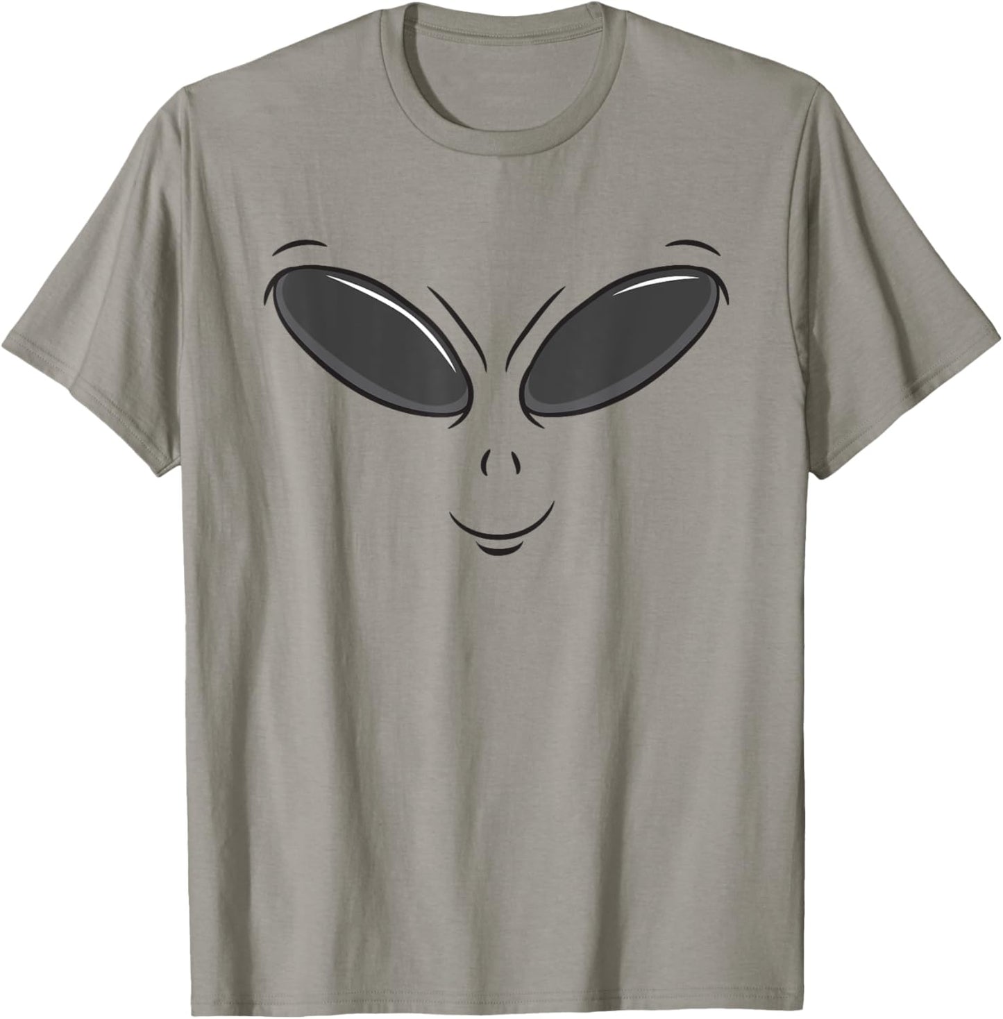Green Alien Face Halloween Cosmic Galaxy Lazy DIY Costume T-Shirt - T-Shirt | Sand