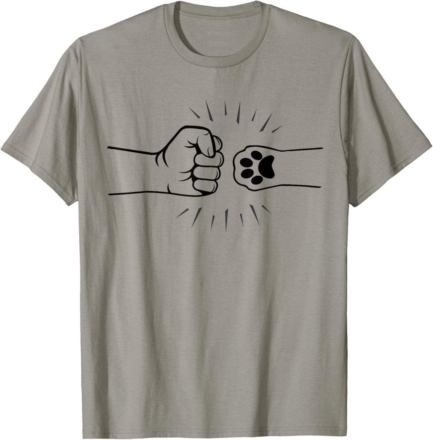 Dog Hand Fist Bump Shirt, Women's Dog Lover Gift T-Shirt - T-Shirt | Sand