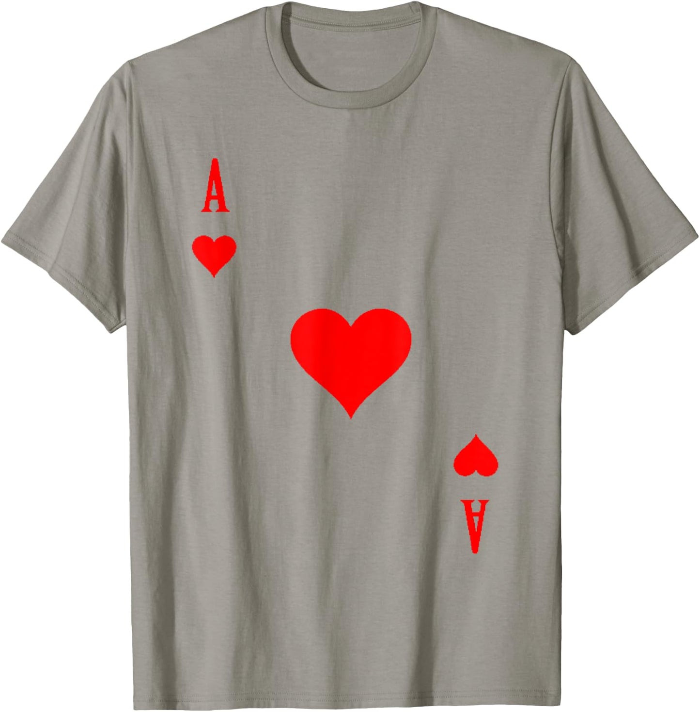 Ace of Hearts Costume Funny Poker Card Deck T-Shirt - T-Shirt | Sand