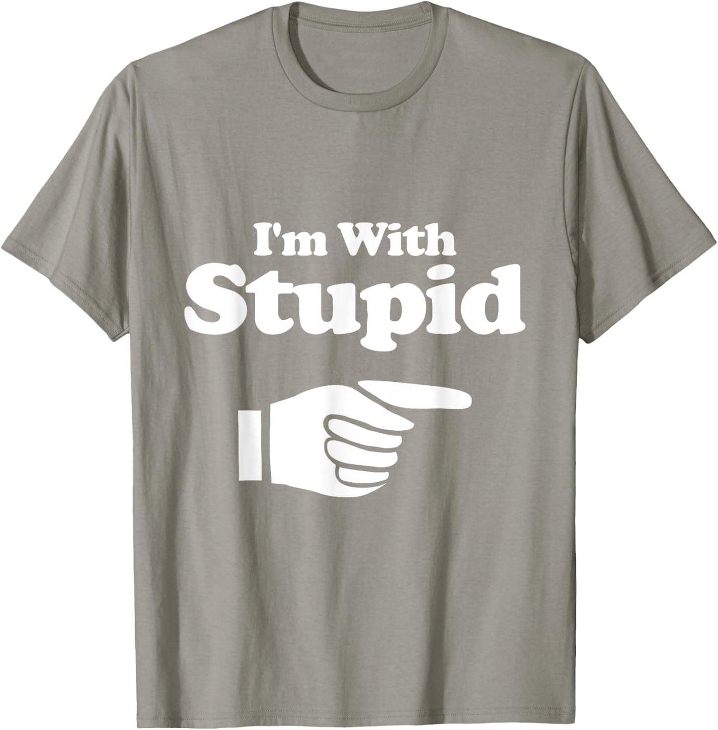 I'm With Stupid Shirt Men, Kids and Women - Manatee Shirts T-Shirt - T-Shirt | Sand