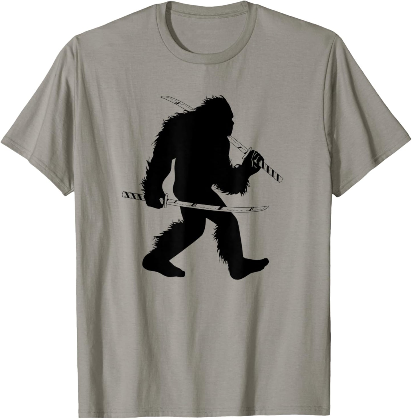 Bigfoot Samurai With Katana Japanese Sasquatch T-Shirt - T-Shirt | Sand