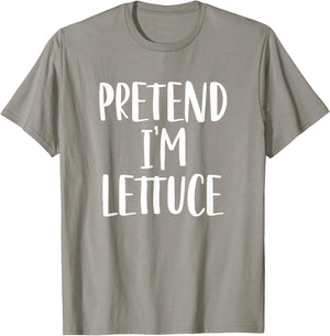 Pretend I'm Lettuce Vegetable Costume Halloween Party T-Shirt - T-Shirt | Sand