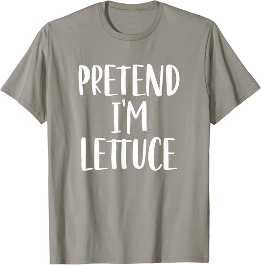 Pretend I'm Lettuce Vegetable Costume Halloween Party T-Shirt - T-Shirt | Sand