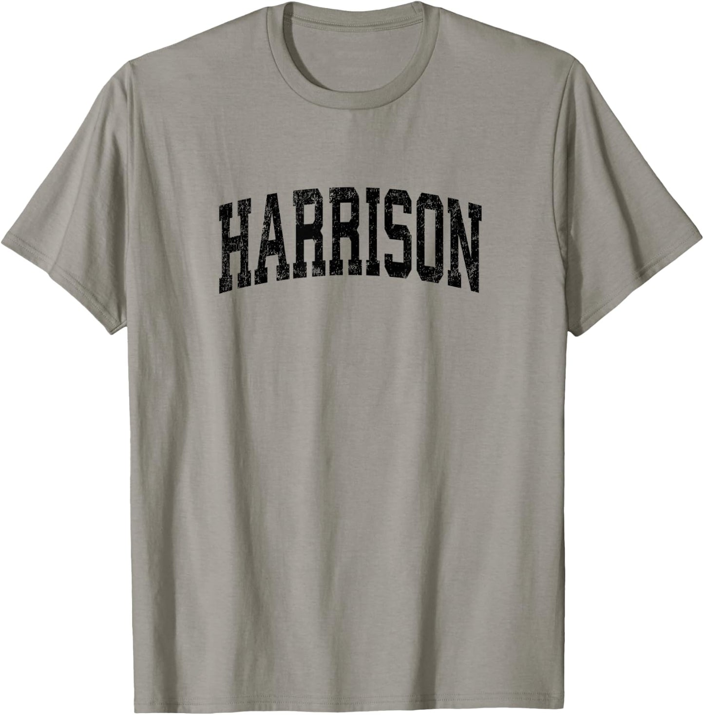 Harrison New Jersey NJ Vintage Athletic Sports Black Design T-Shirt - T-Shirt | Sand
