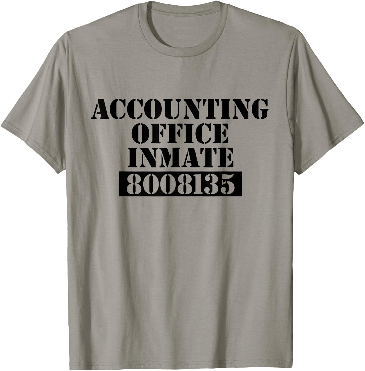 Accountant Costume Accounting Office Inmate Costume T-Shirt - T-Shirt | Sand