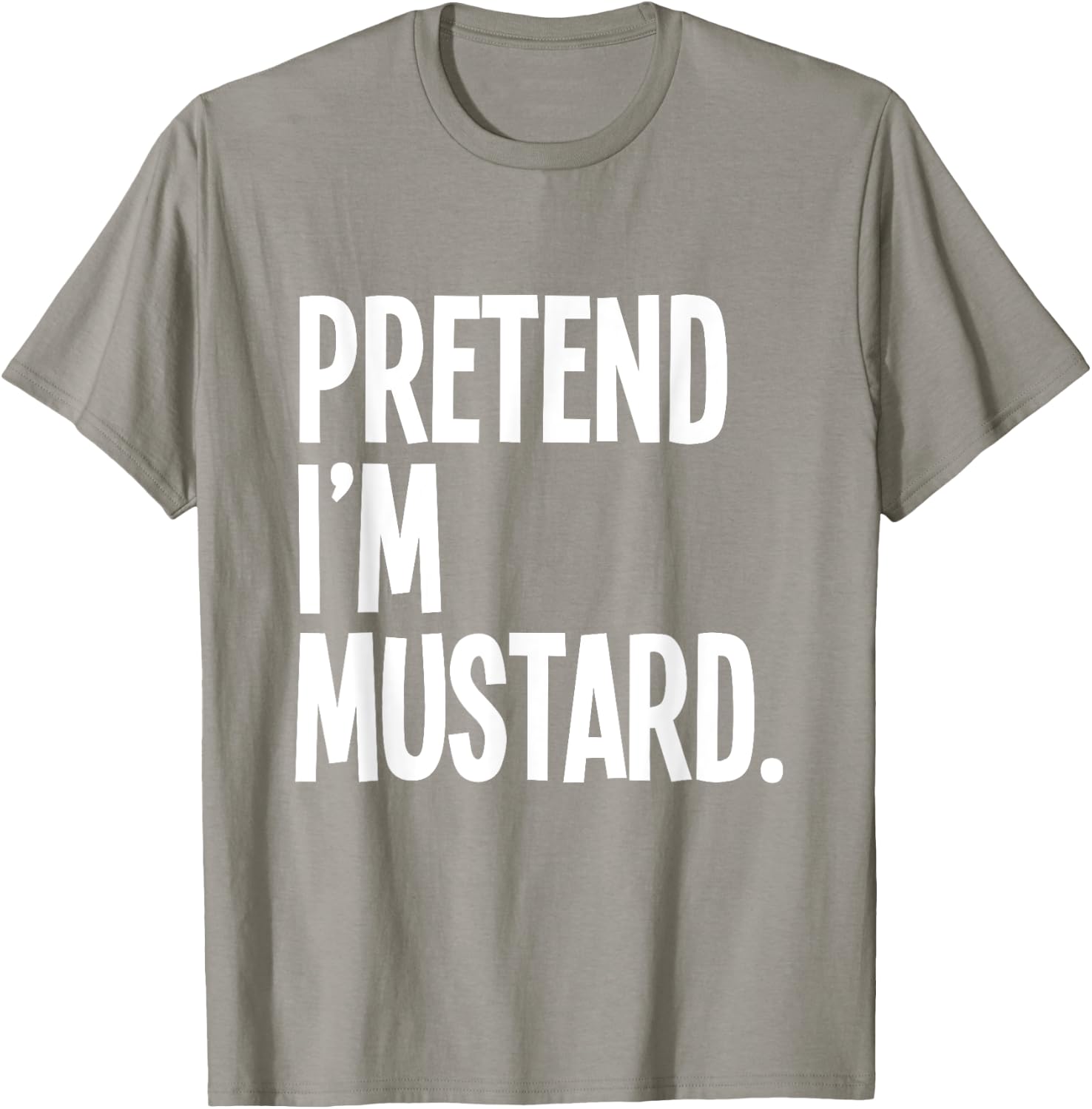 Pretend I'm A Mustard Funny Halloween Party Costume T-Shirt - T-Shirt | Sand