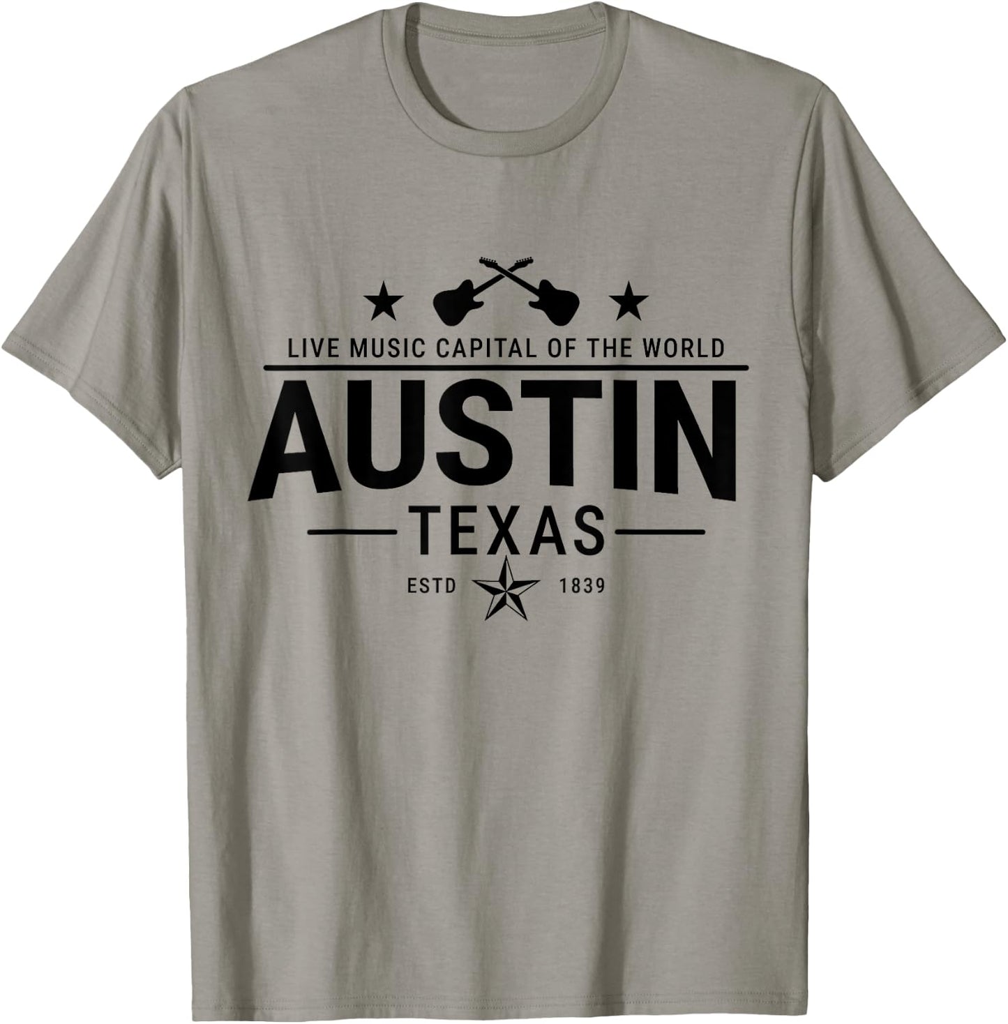 Austin Texas Live Music Capital of the World Souvenir T-Shirt - T-Shirt | Sand