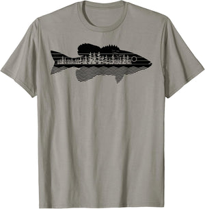 Vintage Nature Outdoor Fishing - Fisher Smallmouth Bass T-Shirt - T-Shirt | Sand