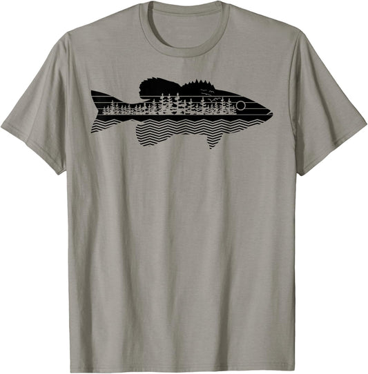 Vintage Nature Outdoor Fishing - Fisher Smallmouth Bass T-Shirt - T-Shirt | Sand