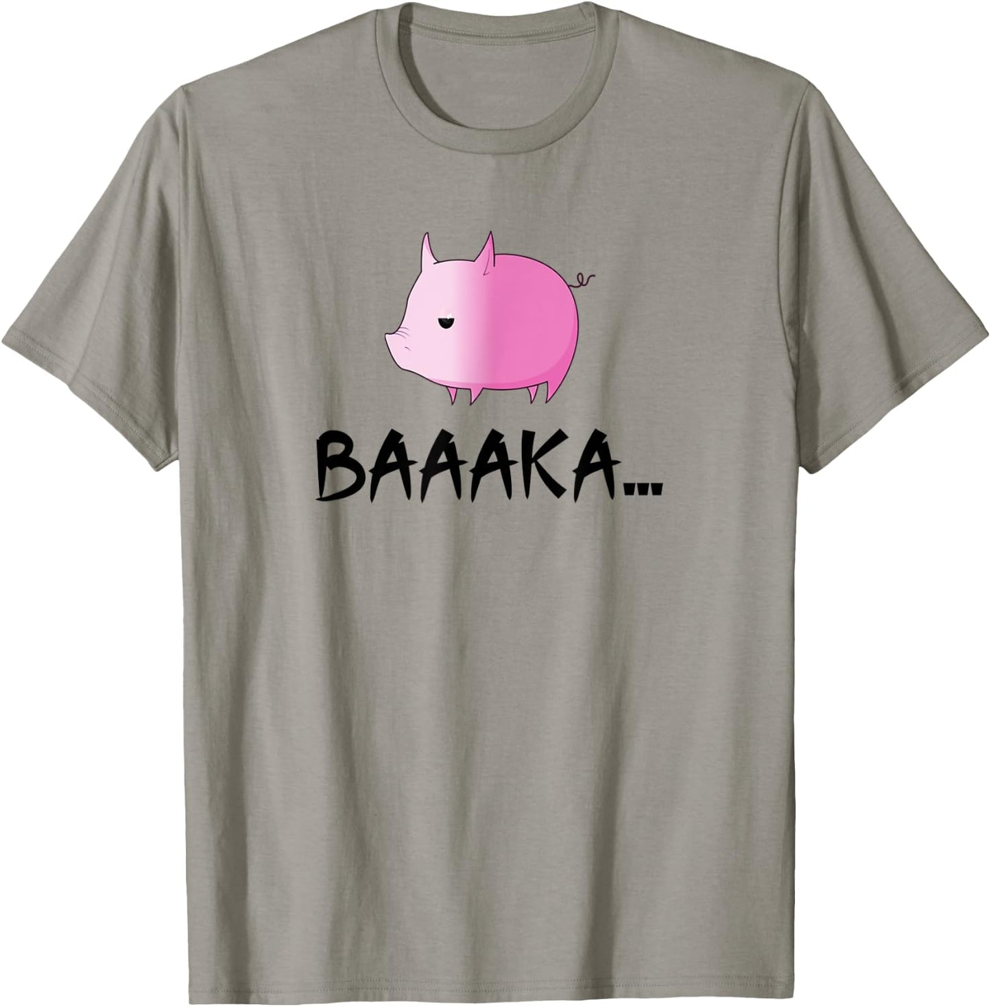 Cute Japanese Anime Pig Baka T-Shirt - T-Shirt | Sand