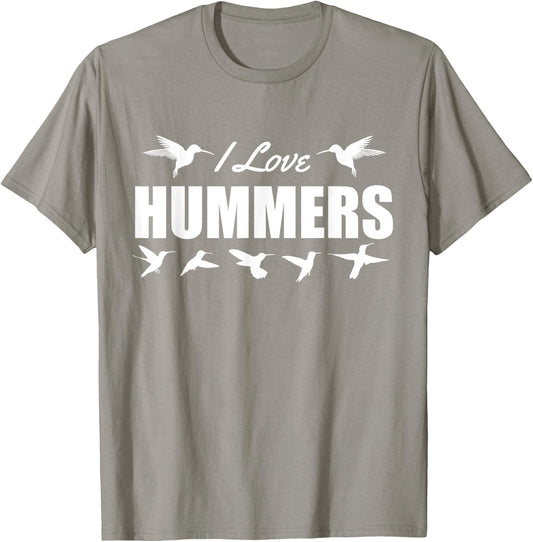 I Love Hummers Hummingbirds T-Shirt - T-Shirt | Sand
