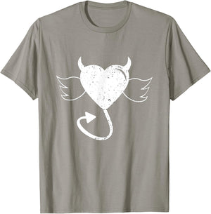 Naughty Devil Heart Valentines Day T-Shirt - T-Shirt | Sand