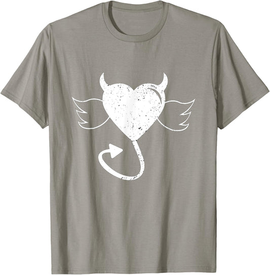 Naughty Devil Heart Valentines Day T-Shirt - T-Shirt | Sand
