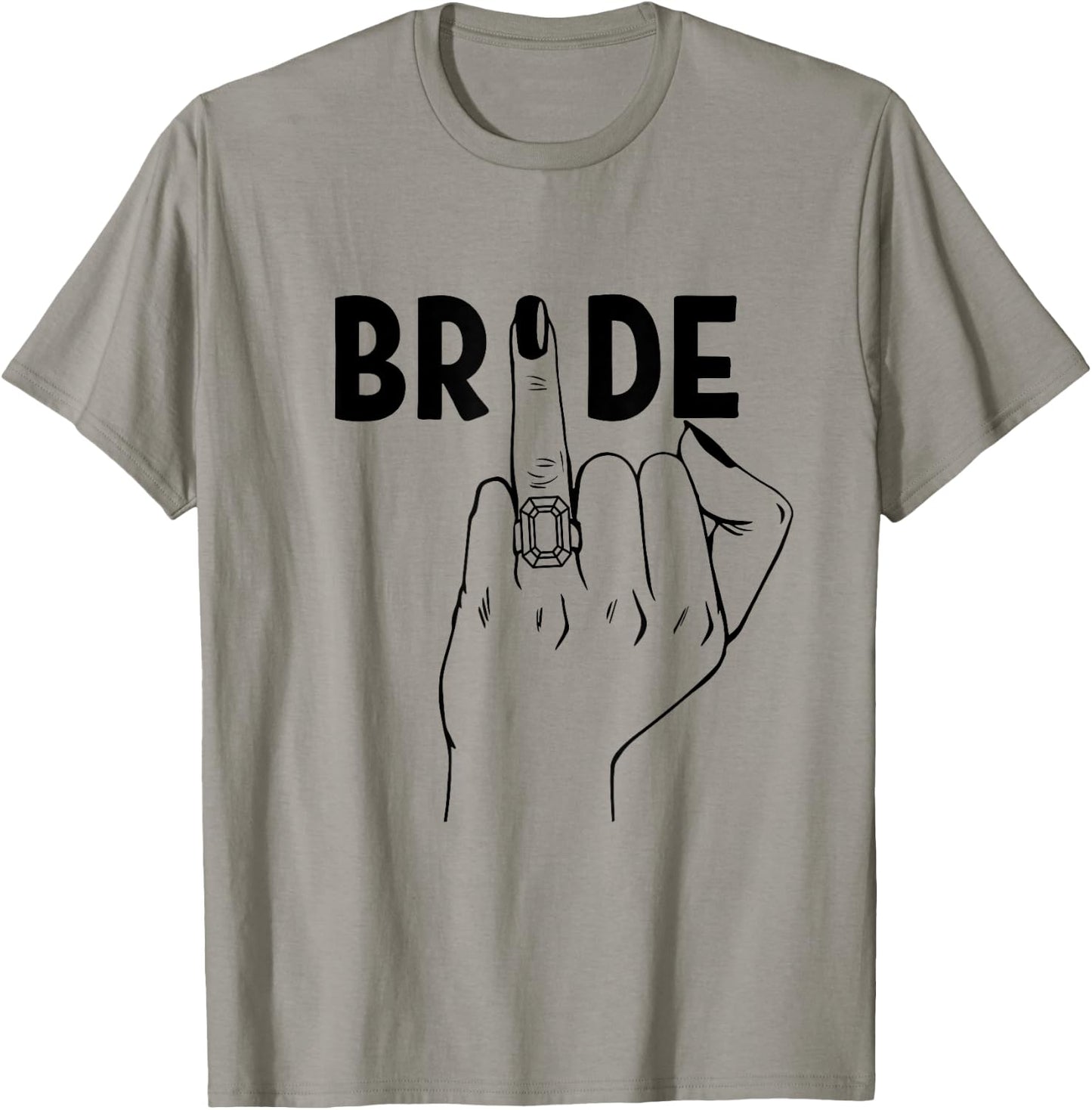 Cool Wedding Honeymoon Bachelorette Finger Ring Fiance Bride T-Shirt - T-Shirt | Sand
