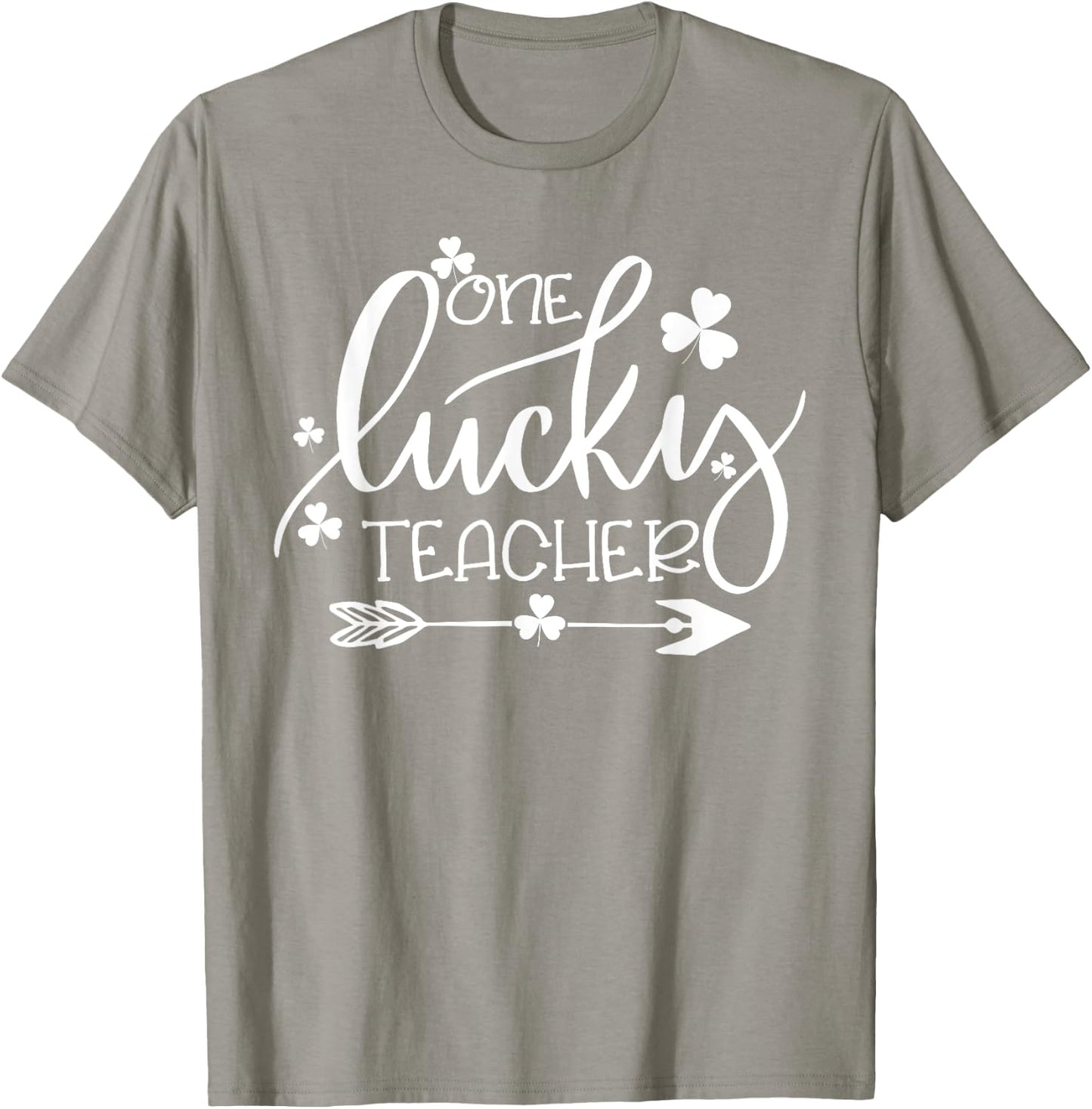 One Lucky Teacher Funny St Patrick's Day Matching Irish T-Shirt - T-Shirt | Sand