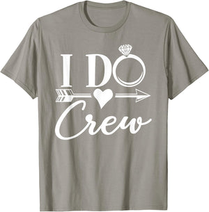 I Do Crew, Bachelorette Party Group Matching Bridal Pink T-Shirt - T-Shirt | Sand