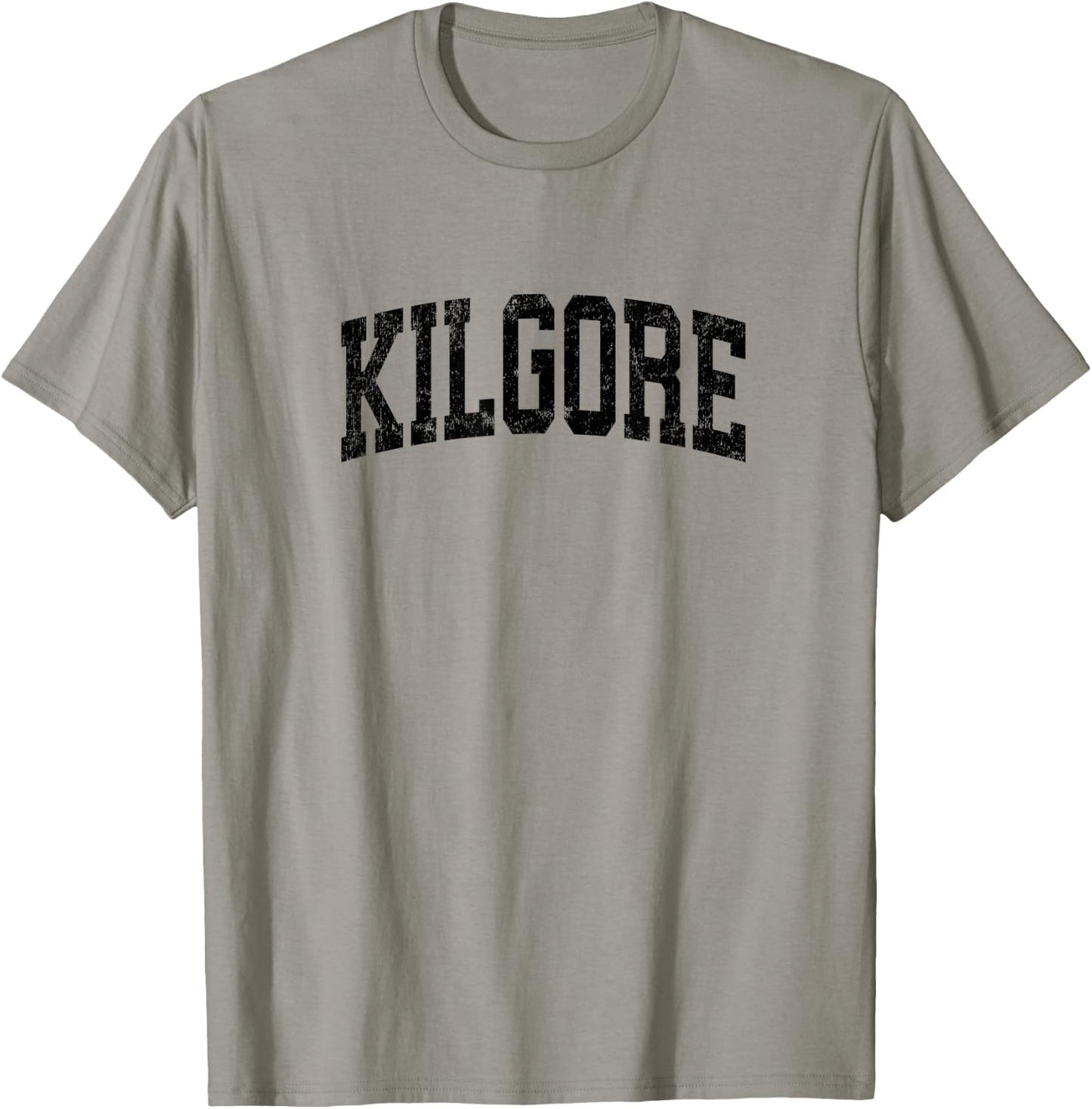 Kilgore Texas TX Vintage Athletic Sports Black Design T-Shirt - T-Shirt | Sand