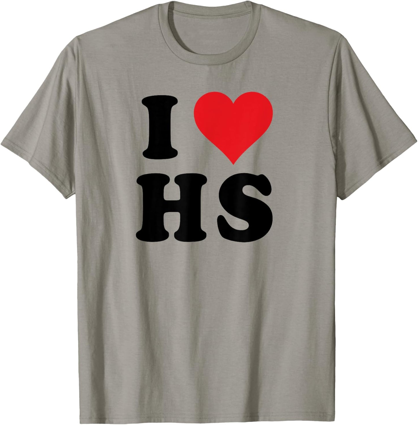 I Heart HS Initials I Love H.S. First And Last Name H S T-Shirt - T-Shirt | Sand
